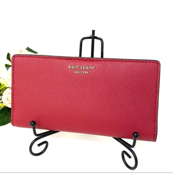 Kate♠️Spade LG Slim Bifolder Wallet Cameron Red - Picture 1 of 7